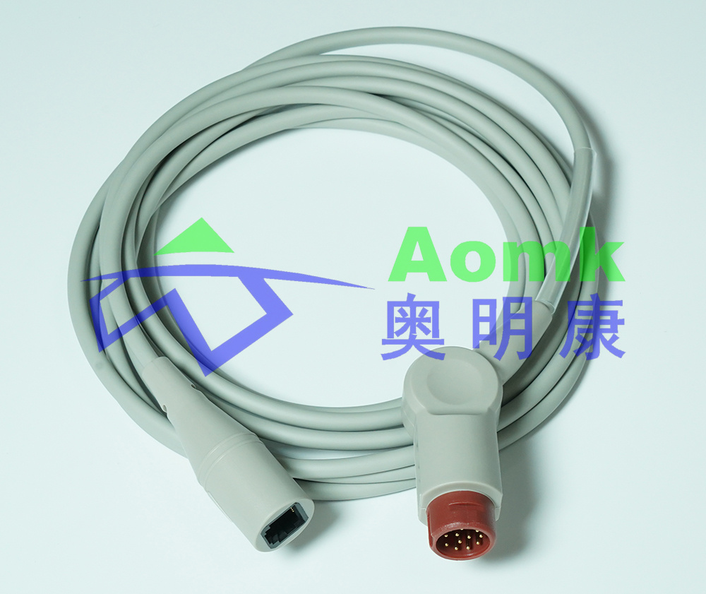 Invasive blood pressure cable (Philips 12PIN to Abbott 6P IBP invasive blood pressure cable KA-HP-AB) AIBP015A